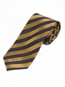 Cravate étroite à rayures pour hommes brun foncé