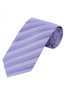Cravate homme rayures fines lilas blanc