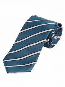 Cravate homme élégante à rayures bleu acier blanc