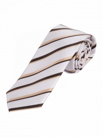 Cravate décorée de rayures discrètes blanc