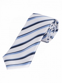 Cravate d'affaires à rayures élégantes blanc bleu