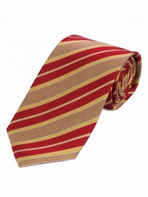 Cravate d'affaires à rayures safran rouge goudron