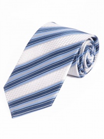 Cravate homme moderne à rayures bleu clair bleu