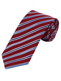 Cravate d'affaires marquante rayée rouge foncé