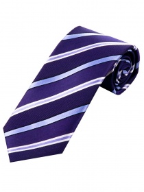 Cravate remarquable rayée violet bleu glacier