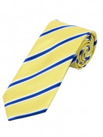 Cravate étroite à la mode pour hommes, rayée jaune