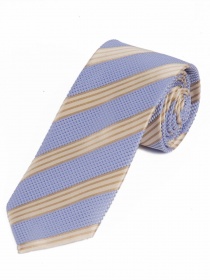Cravate d'affaires étroite et marquante rayée bleu