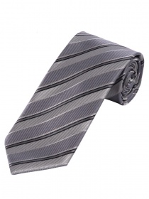 Cravate étroite marquée pour hommes, rayée noir