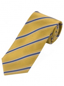 Cravate d'affaires rayée stylée jaune ultramarin