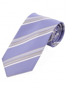 Krawatte stylisches Streifendesign  flieder hellgrau perlweiß