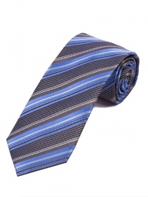 Cravate rayée dynamique bleu pigeon anthracite