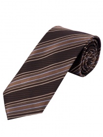 Cravate parfaite dessin rayé marron foncé bleu