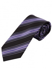 Cravate homme optimale à rayures gris foncé violet