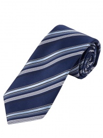 Magnifique cravate d'affaires rayée bleu marine