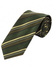 Magnifique cravate d'affaires à rayures olive vert