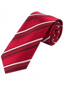 Cravate homme optimale rayée rouge blanc noir