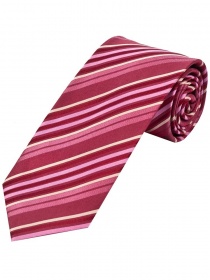 Cravate homme parfaite rayée rouge rose blanc