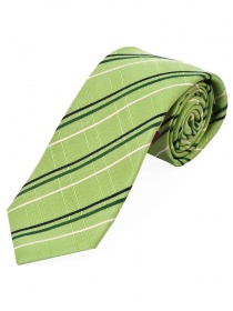 Cravate homme à carreaux solides vert clair blanc