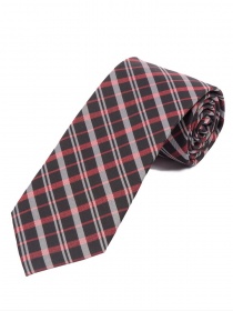 Cravate solide à carreaux noirs d'encre, blancs et