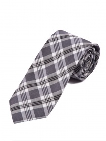 Cravate homme design glencheck noir argenté