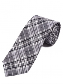 Cravate d'affaires à carreaux noir blanc neige