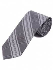 Karo-Design-Krawatte anthrazit hellgrau