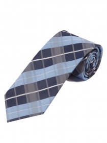 Cravate à carreaux bleu clair bleu marine