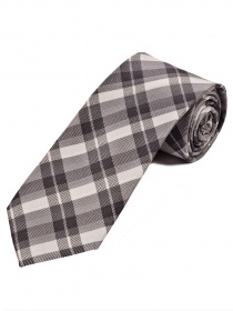 Cravate à motif glencheck noir gris clair
