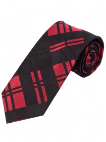 Cravate d'affaires Glencheckdesign noir rouge
