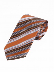 Cravate d'affaires à rayures élégante orange blanc
