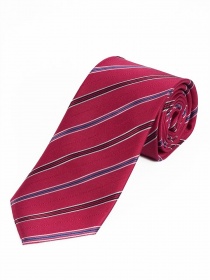 Cravate étroite décorée de rayures élégantes rouge