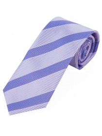 Cravate motif structuré rayures violet tendre bleu