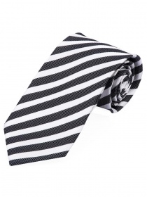 Cravate d'affaires motif structuré rayures noir