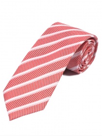 Cravate d'affaires motif structuré lignes rouge