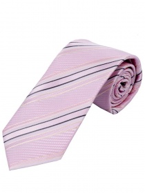 Cravate motif structuré lignes roses noir profond