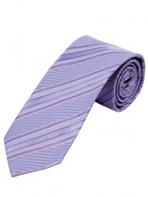 Cravate motif structuré rayures violet pâle rose
