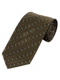 Cravate d'affaires rayée à pois vert olive