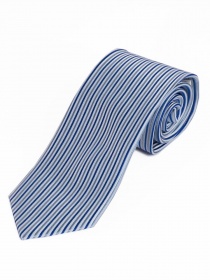 Cravate à rayures verticales blanc neige bleu