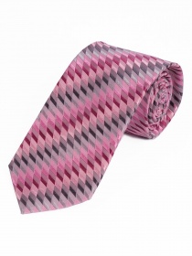 Cravate d'affaires structure abstraite rose gris