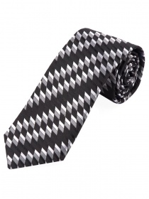 Cravate homme structure géométrique anthracite
