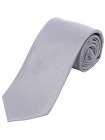 Cravate en satin pour homme soie unie argentée