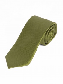 Cravate grande longueur unie à rayures vert noble