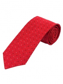 Cravate longue à pois rouge