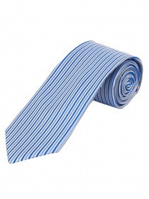 Cravate longue homme rayures verticales blanc
