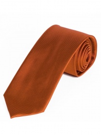 Cravate XXL unie surface des lignes orange