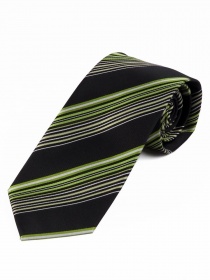 Cravate homme XXL stylée à rayures noir de nuit