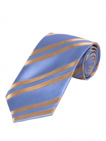 Cravate à rayures XXL bleu pigeon crème