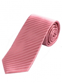 XXL Herrenkrawatte einfarbig Linien-Oberfläche rosa