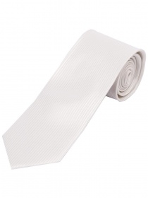 Cravate extra-longue unie surface des lignes blanc