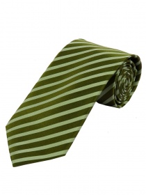 Lange Krawatte Blockstreifen olivgrün blassgrün